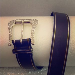 Guess gold black studded belt